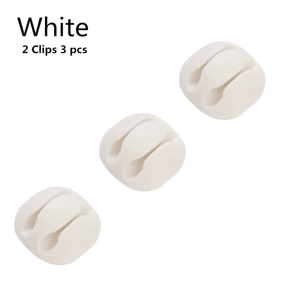 Silicone USB Cable Organizer USB Charging Cable Winder Desktop Tidy Management Clips Cable Holder for Mouse Earphone Accessories