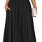 Women'S Summer 2025 Sleeveless Maxi Dress One Shoulder Casual Slim Swing Pleated Formal Dresses with Pockets