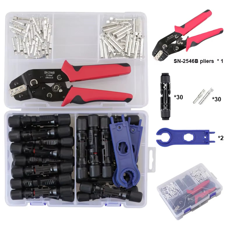 Crimping Pliers Set Terminal Eletrico Wire Clip Connector Electric Wiring Tools Crimper for MC Tool Plier Solar Energy 2546B 4