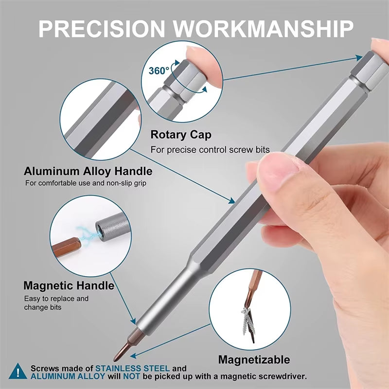24 in 1 Premium Precision Screwdriver Set Small Screwdriver Set Magnetic Mini Screwdrivers Kit for Fixing Electronics Repair