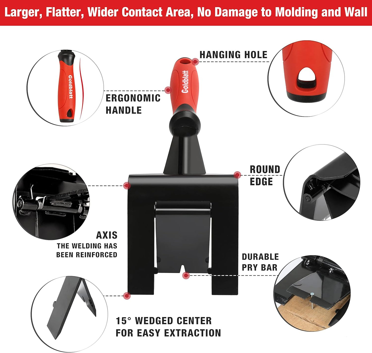 Trim Puller, Removal Multi-Tool for Commercial Work, Baseboard, Molding, Siding and Flooring Removal, Remodeling