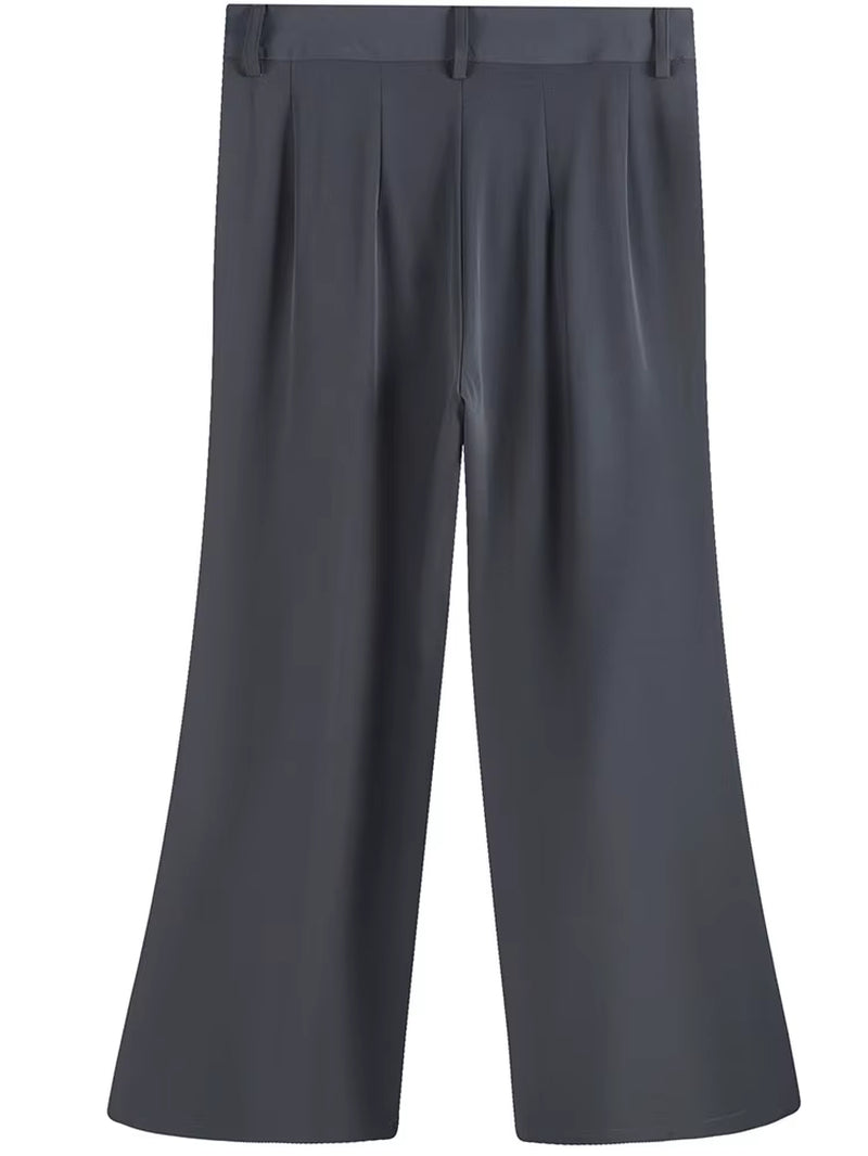 Women's Oversized Pleated Woven Trousers