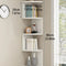2/4/5 Layers Wooden PVC Corner Shelf Burlywood Storage Shelf Boho Home Decoration Floating Wall Organizer Room Decors Aesthetic