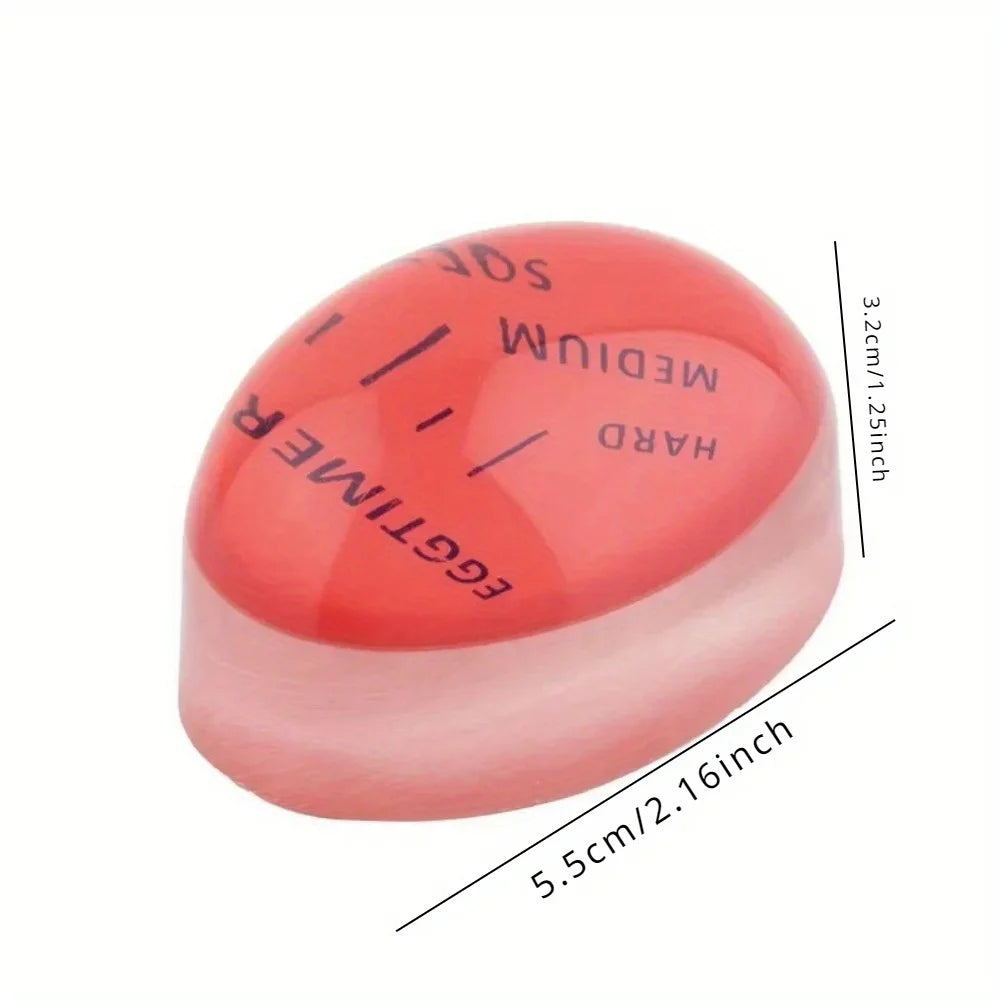 1PC Egg Timer Kitchen Gadgets Color Eggs Cooking Changing Yummy Soft Hard Boiled Eco-Friendly Resin Red Kitchentools