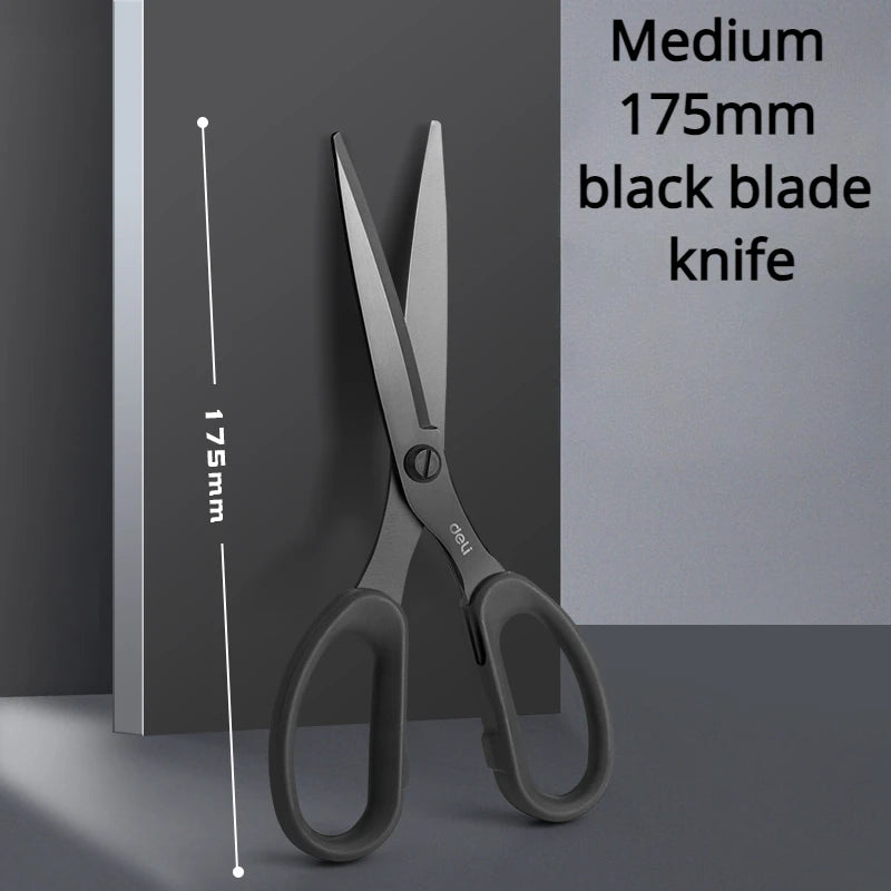 210/175Mm Black Stainless Steel Scissors Business Office Stationery Home Tailor Shears Kitchen Knife Cutter Cutting Tool