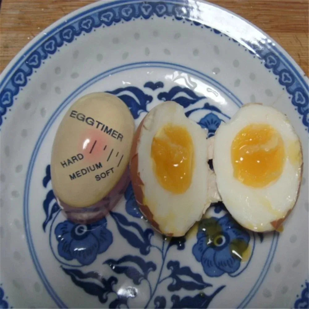 1PC Egg Timer Kitchen Gadgets Color Eggs Cooking Changing Yummy Soft Hard Boiled Eco-Friendly Resin Red Kitchentools