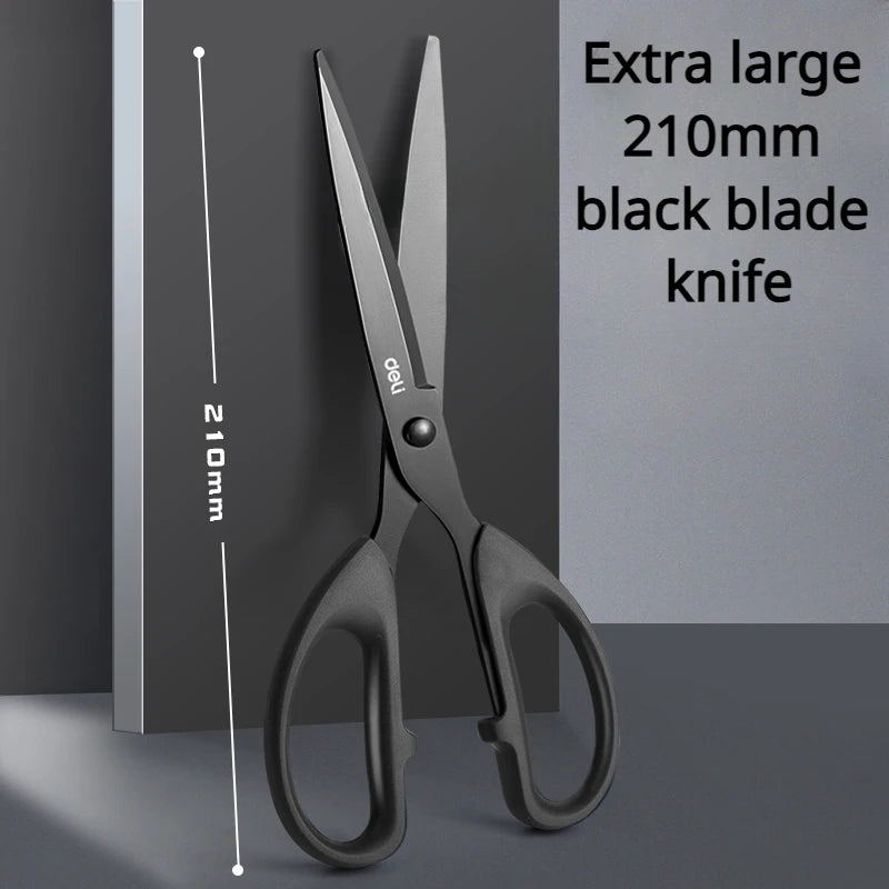 210/175Mm Black Stainless Steel Scissors Business Office Stationery Home Tailor Shears Kitchen Knife Cutter Cutting Tool