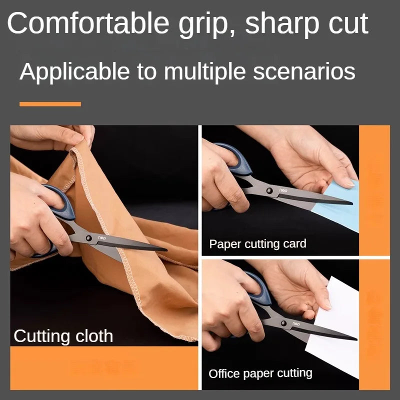 210/175Mm Black Stainless Steel Scissors Business Office Stationery Home Tailor Shears Kitchen Knife Cutter Cutting Tool