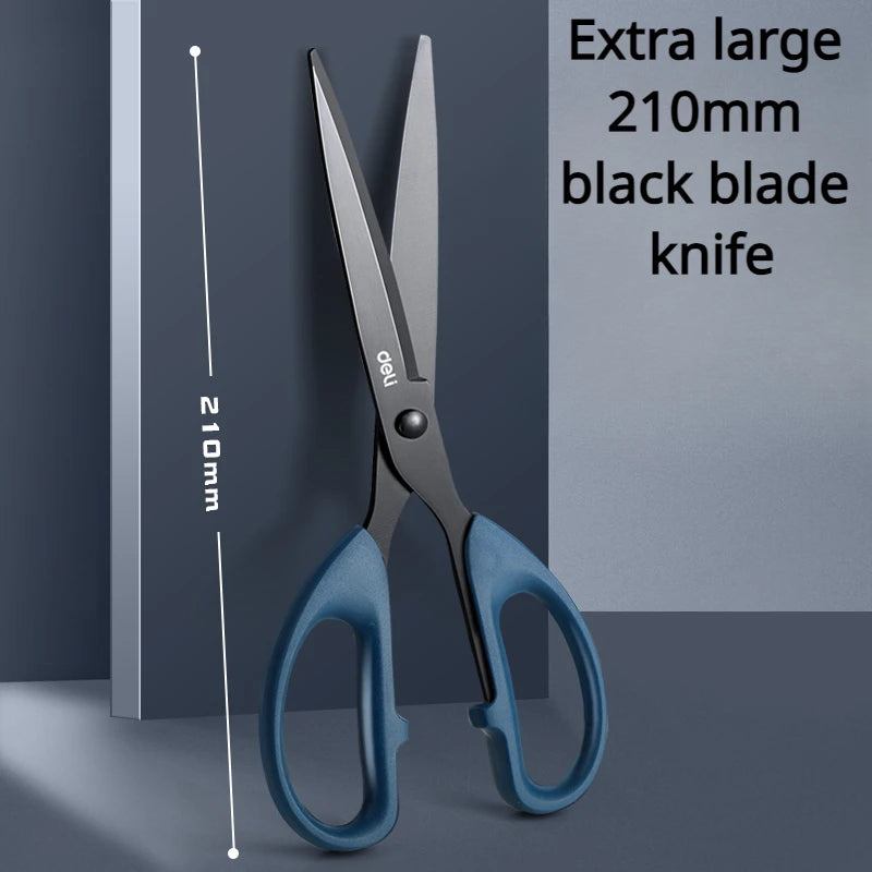 210/175Mm Black Stainless Steel Scissors Business Office Stationery Home Tailor Shears Kitchen Knife Cutter Cutting Tool