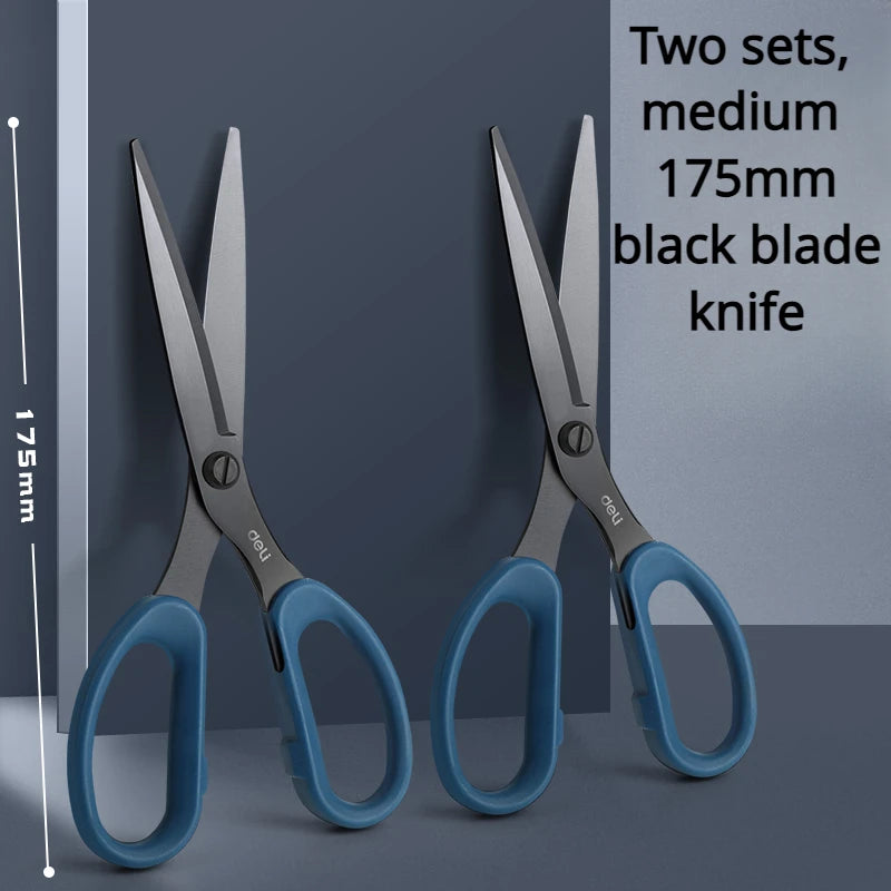 210/175Mm Black Stainless Steel Scissors Business Office Stationery Home Tailor Shears Kitchen Knife Cutter Cutting Tool