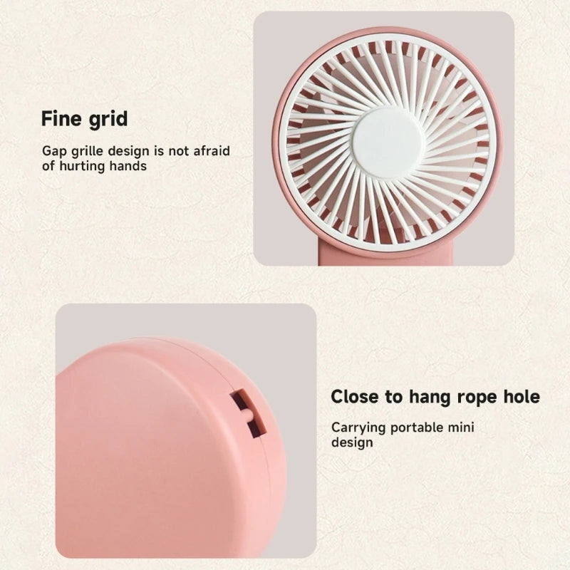 Portable Mini Handheld Fan 2Pcs Aabattery Powered for Home and Travel Camping Fans Summer Cooler Gift Multicolor