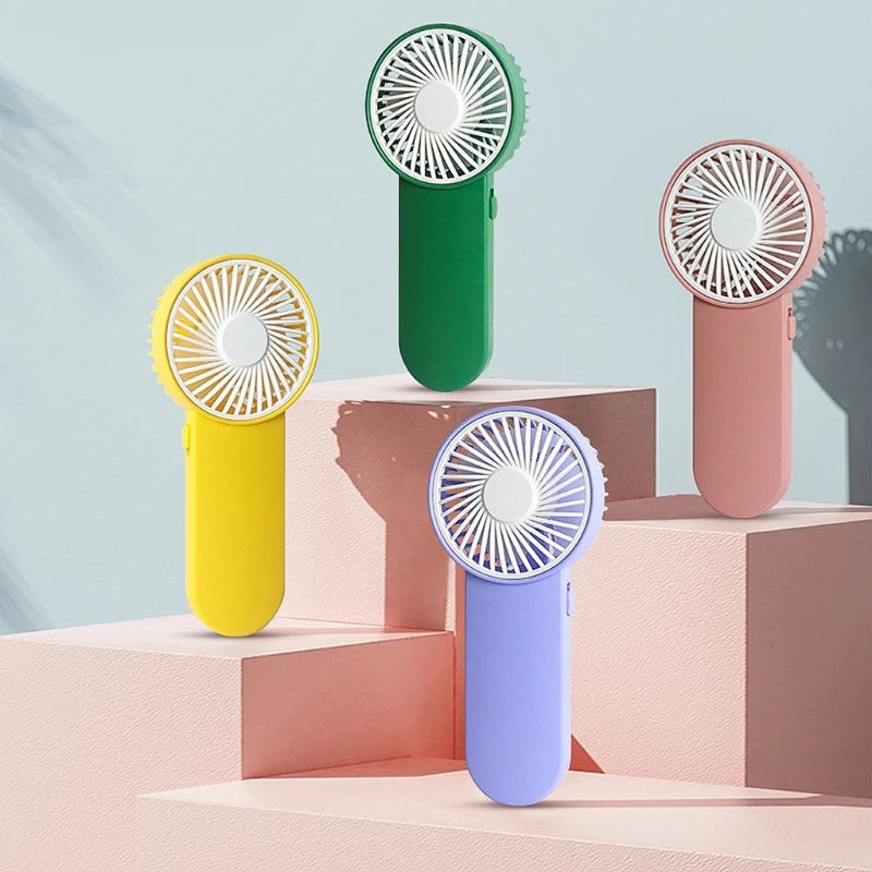 Portable Mini Handheld Fan 2Pcs Aabattery Powered for Home and Travel Camping Fans Summer Cooler Gift Multicolor