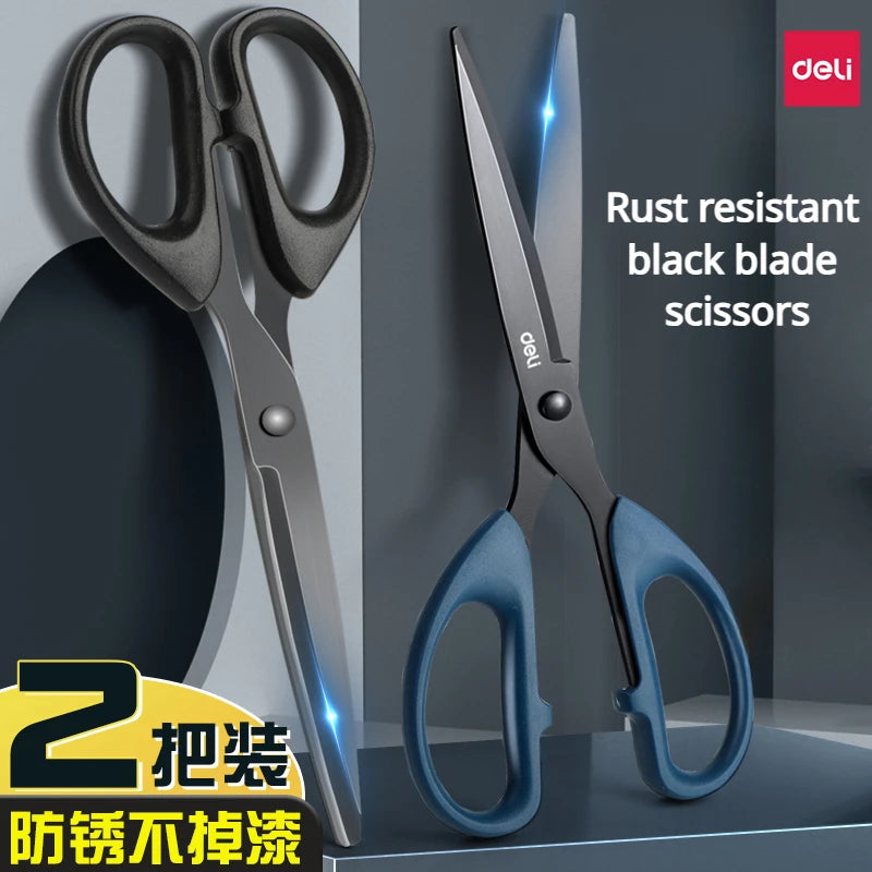 210/175Mm Black Stainless Steel Scissors Business Office Stationery Home Tailor Shears Kitchen Knife Cutter Cutting Tool