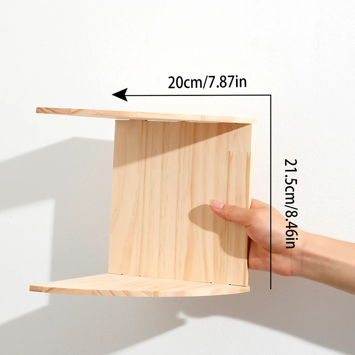 2/4/5 Layers Wooden PVC Corner Shelf Burlywood Storage Shelf Boho Home Decoration Floating Wall Organizer Room Decors Aesthetic