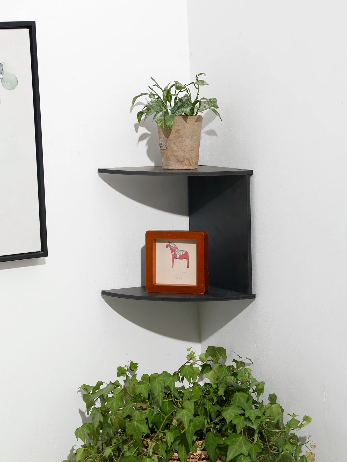 2/4/5 Layers Wooden PVC Corner Shelf Burlywood Storage Shelf Boho Home Decoration Floating Wall Organizer Room Decors Aesthetic