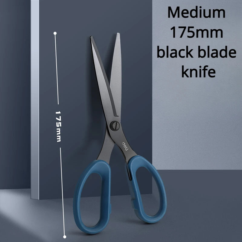 210/175Mm Black Stainless Steel Scissors Business Office Stationery Home Tailor Shears Kitchen Knife Cutter Cutting Tool