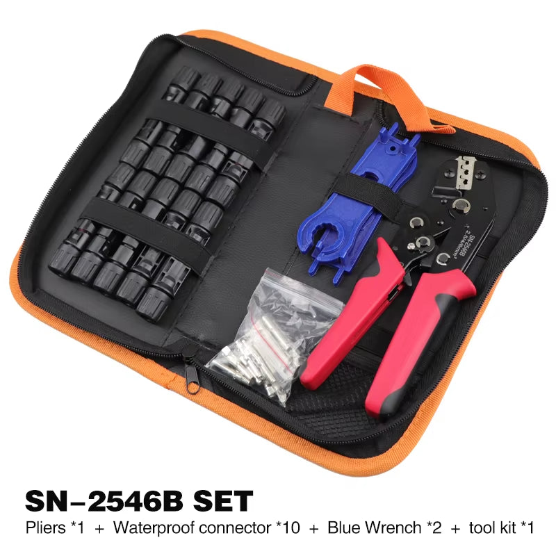 Crimping Pliers Set Terminal Eletrico Wire Clip Connector Electric Wiring Tools Crimper for MC Tool Plier Solar Energy 2546B 4