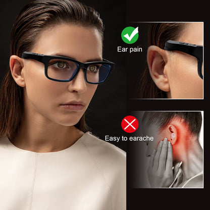 Smart Glasses, Bluetooth for Men Women Wireless Glasses with Speakers, Built-In Mic, Clear Phone Calls Game Music Audio for And