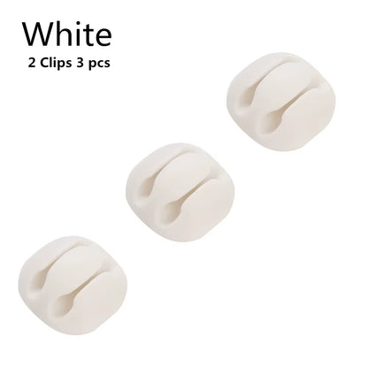 Silicone USB Cable Organizer USB Charging Cable Winder Desktop Tidy Management Clips Cable Holder for Mouse Earphone Accessories