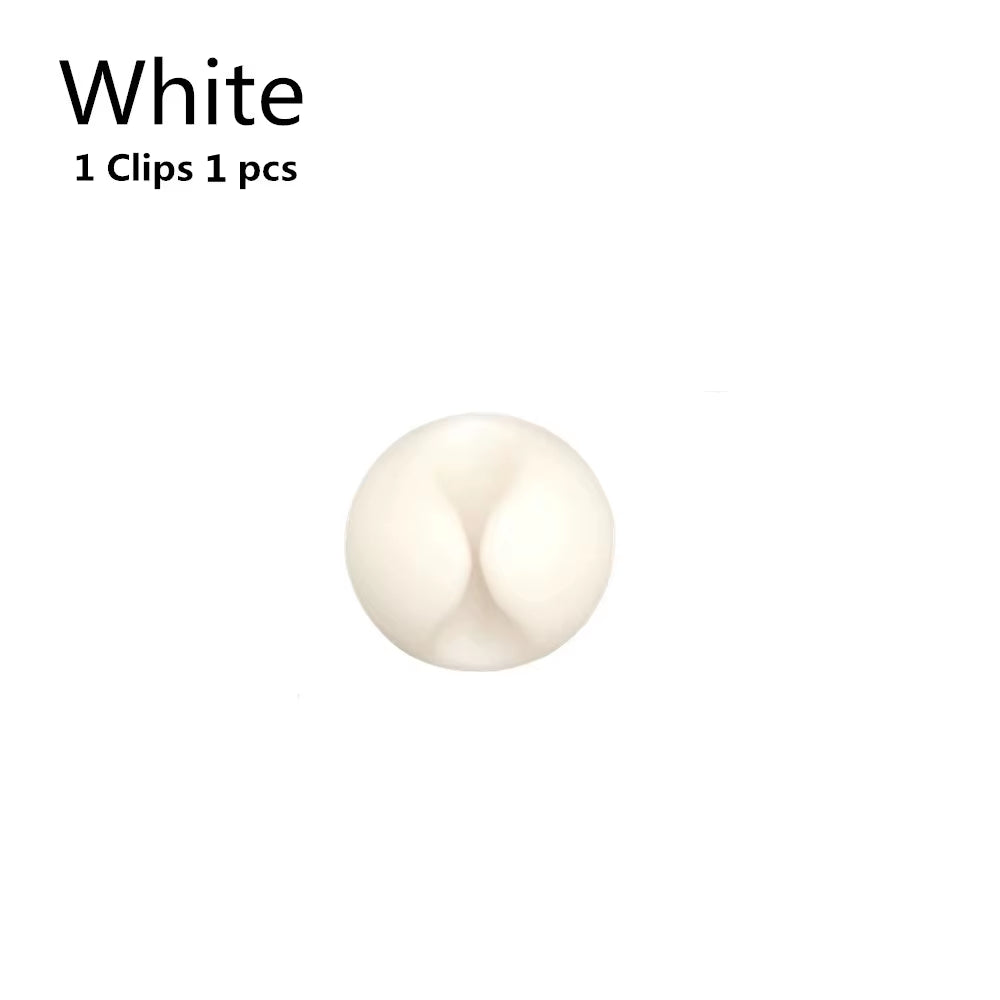 Silicone USB Cable Organizer USB Charging Cable Winder Desktop Tidy Management Clips Cable Holder for Mouse Earphone Accessories