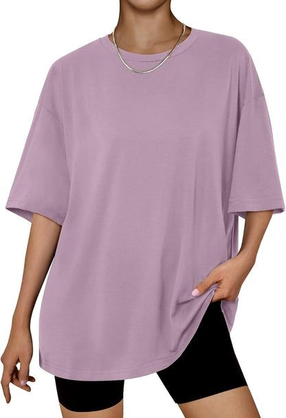 Womens Oversized Summer T Shirts Business Casual Dressy Shorts Sleeves Tops Beach Vacation Fashion Clothes