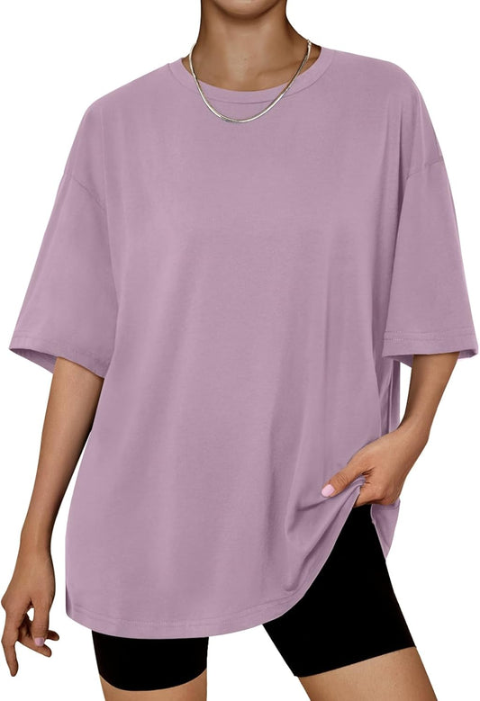 Womens Oversized Summer T Shirts Business Casual Dressy Shorts Sleeves Tops Beach Vacation Fashion Clothes