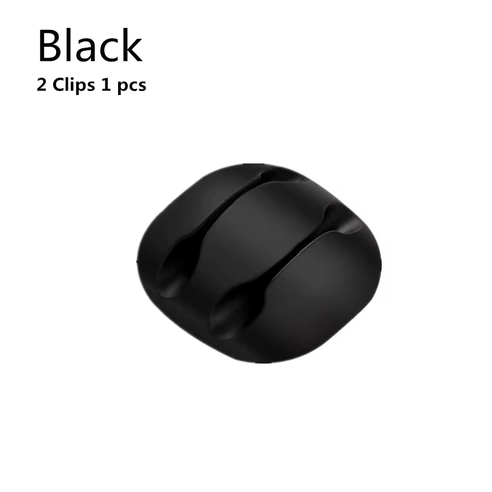 Silicone USB Cable Organizer USB Charging Cable Winder Desktop Tidy Management Clips Cable Holder for Mouse Earphone Accessories