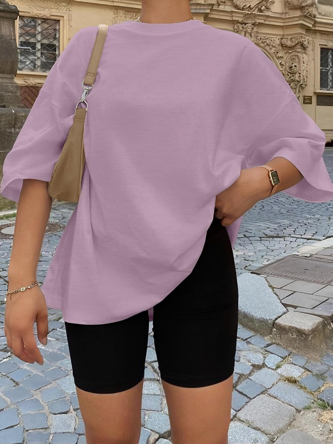 Womens Oversized Summer T Shirts Business Casual Dressy Shorts Sleeves Tops Beach Vacation Fashion Clothes
