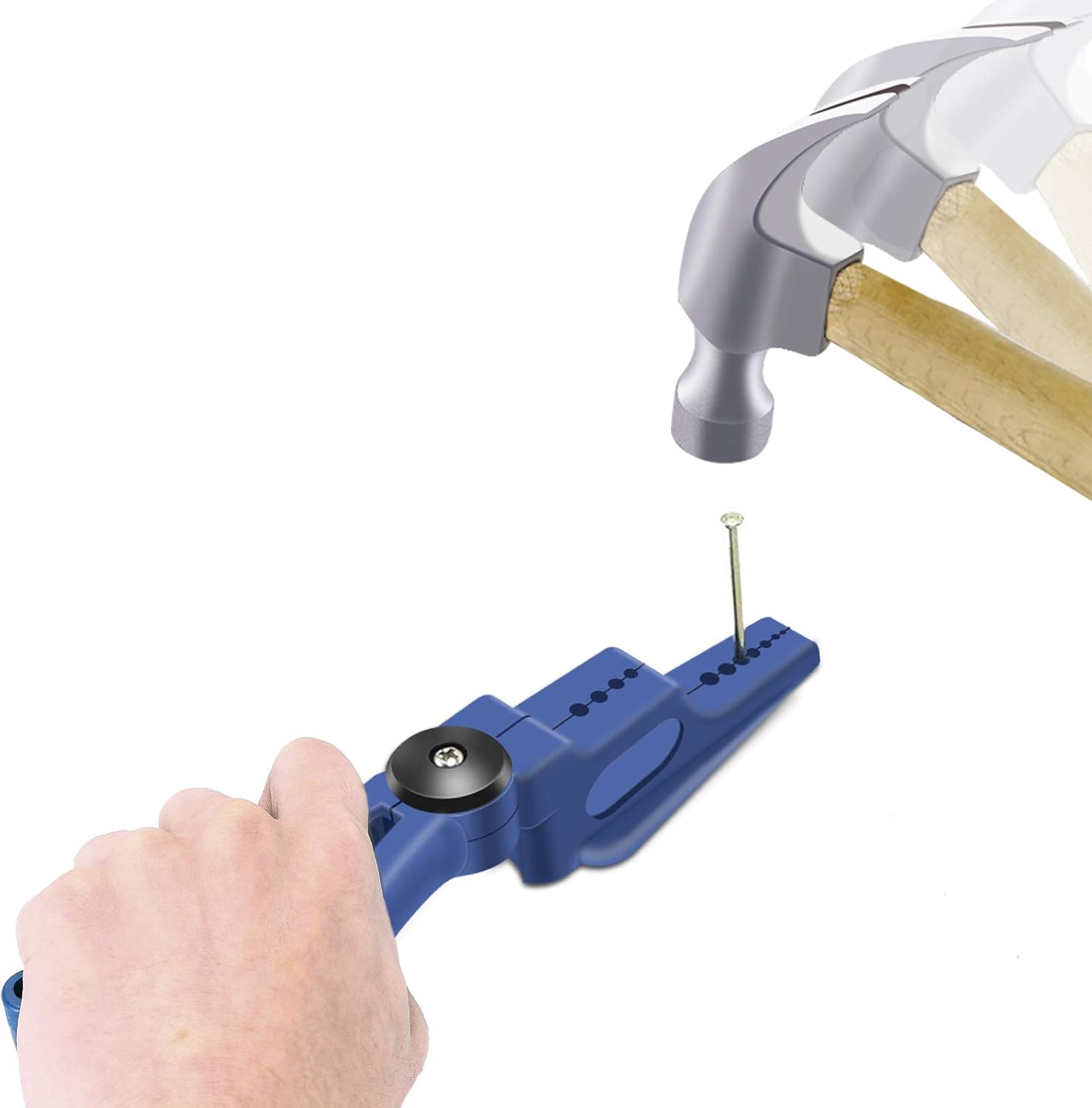 Plastic Pliers, Home Tool Auxiliary Pliers,  Secure Nails Anti-Smashing Finger Joint Pliers for More Safety for Hammering Nails Easy to Position and Keeps Fingers Safe