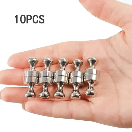 10PCS Magnetic Nail Office Calligraphy and Painting Refrigerator Strong Magnet Nail Teaching Whiteboard Magnetic Nails 12X16Mm