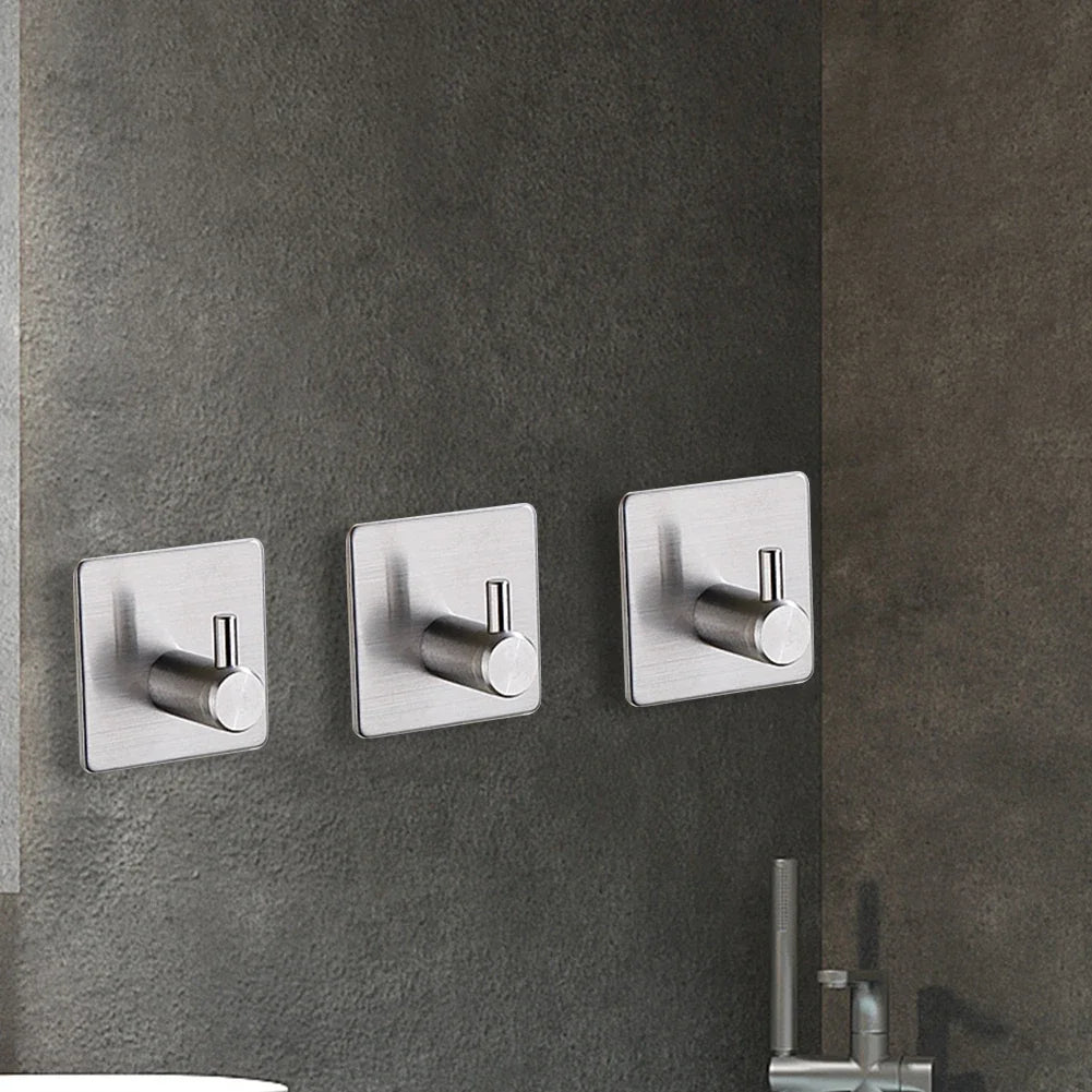 Wall Hook Strong without Drilling Punch Free Clothe Bag Bathroom Door Kitchen Towel Hanger Hooks Home Storage Accessories