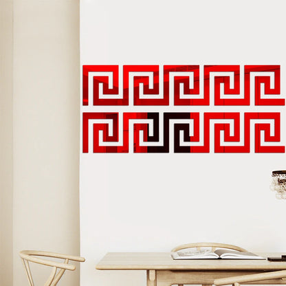Wall Mirror Sticker with Adhesive for Living Room Bedroom Edge Strip Corner Line Building Border Home Decor