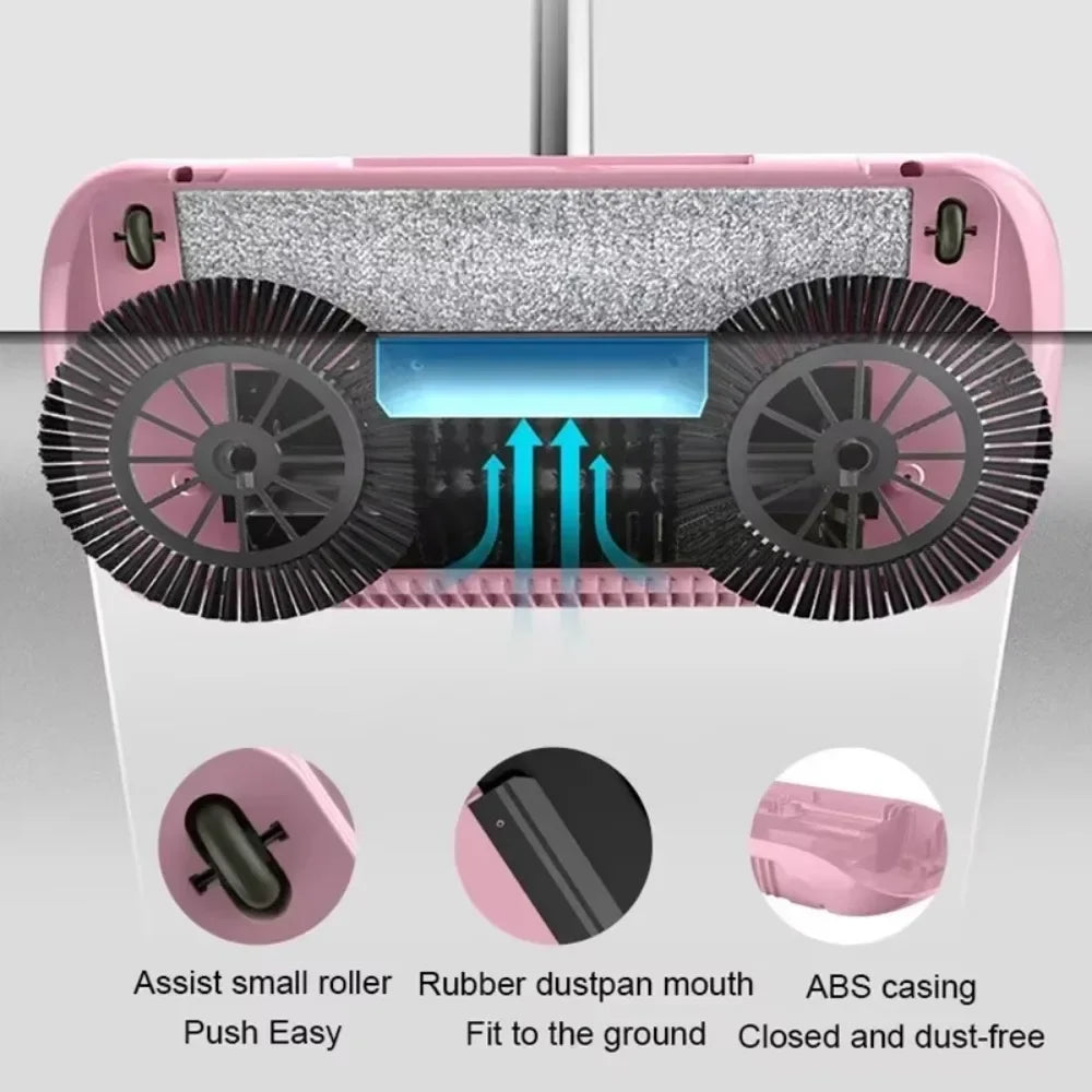 Combination of Broom and Mop Hand Push Type Scoop Household Broom and Dustpan Set Floor Magic Broom Home Cleaning Tools Sweeper