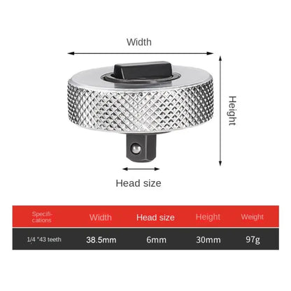 Mini Ratchet Wrench 1/4" 3/8" 1/2" Drive Small Quick Socket Portable Whole Steel Palm Finger Reversible Two-Way Square Tool