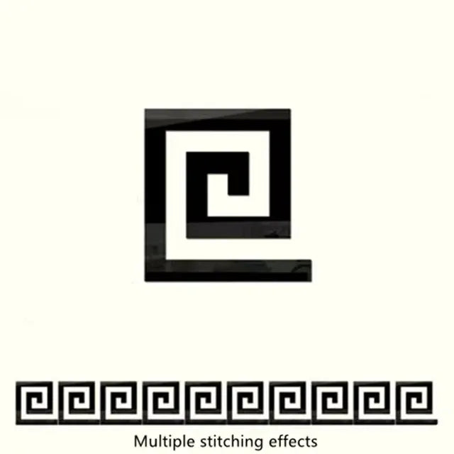 Wall Mirror Sticker with Adhesive for Living Room Bedroom Edge Strip Corner Line Building Border Home Decor