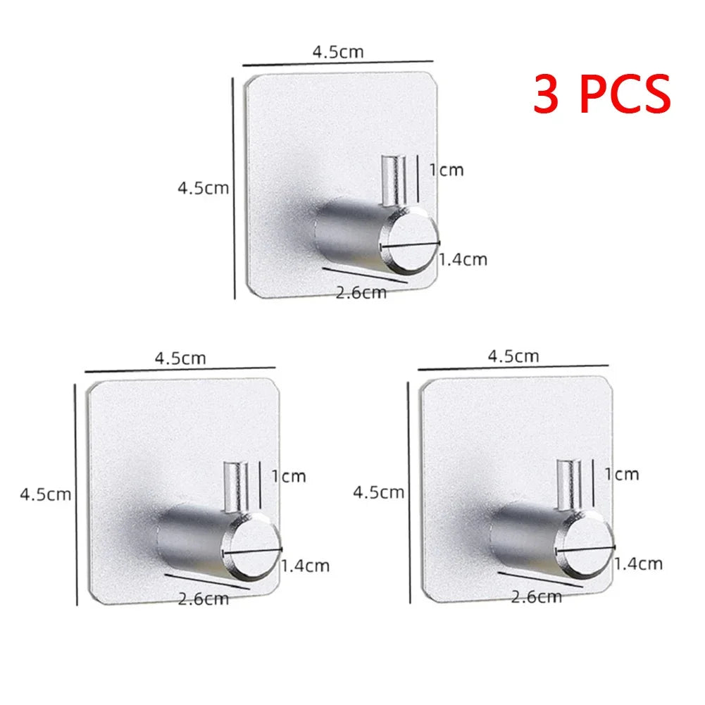 Wall Hook Strong without Drilling Punch Free Clothe Bag Bathroom Door Kitchen Towel Hanger Hooks Home Storage Accessories