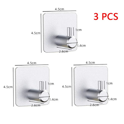 Wall Hook Strong without Drilling Punch Free Clothe Bag Bathroom Door Kitchen Towel Hanger Hooks Home Storage Accessories
