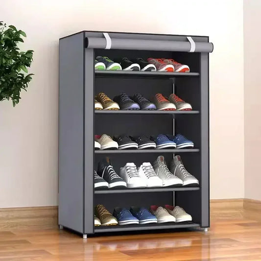 Dustproof Shoe Storage Rack Organizer Multilayer Nonwoven Shoes Storage Cabinet Home Hallway Space-Saving Cabinets Shoe Shelf