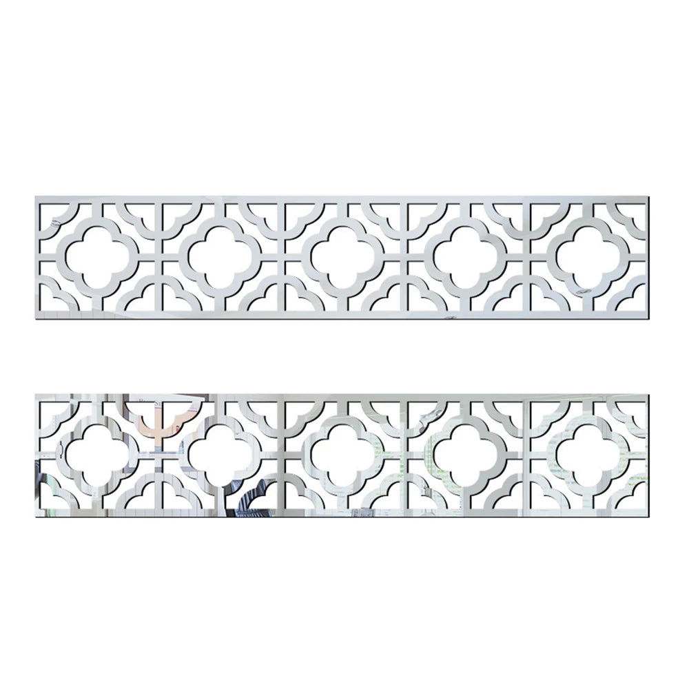 Wall Mirror Sticker with Adhesive for Living Room Bedroom Edge Strip Corner Line Building Border Home Decor