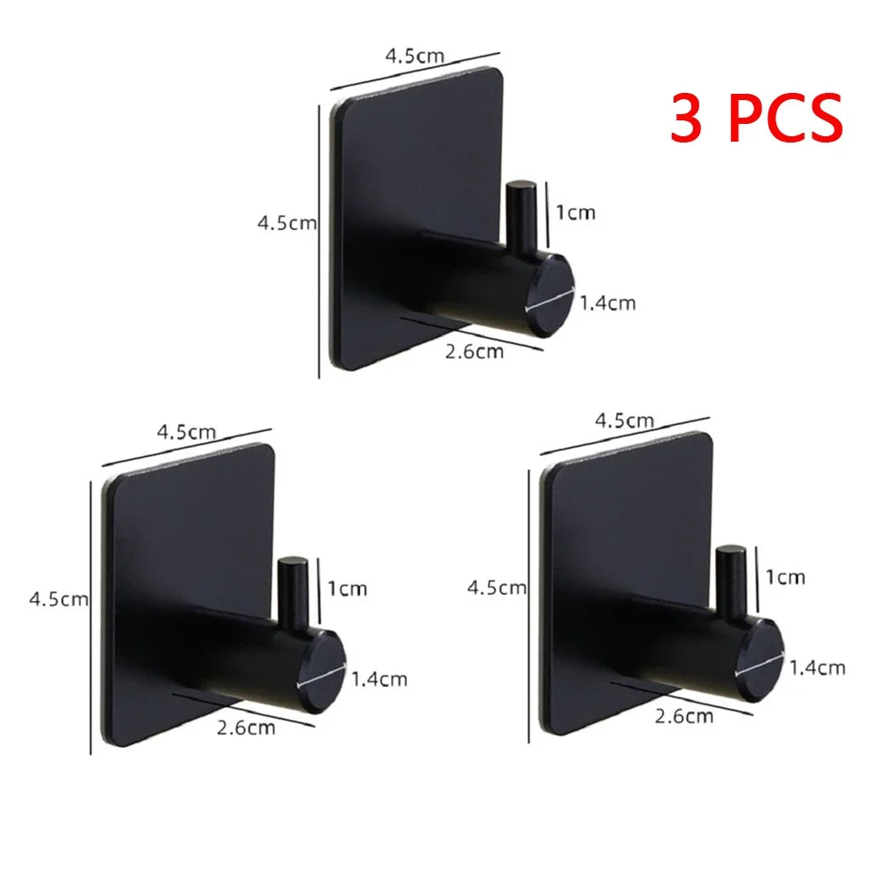 Wall Hook Strong without Drilling Punch Free Clothe Bag Bathroom Door Kitchen Towel Hanger Hooks Home Storage Accessories