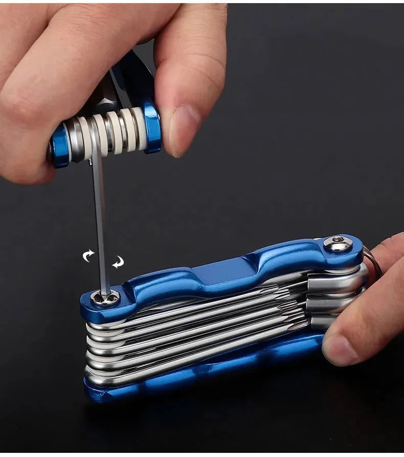 Portable Folding Hex Wrench Allen Set Metal Metric System Torx Hexagonal Spanner Screwdriver Hex Key High Quality Hand Tool