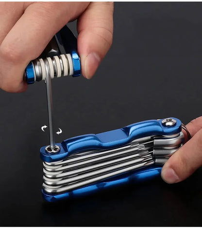 Portable Folding Hex Wrench Allen Set Metal Metric System Torx Hexagonal Spanner Screwdriver Hex Key High Quality Hand Tool