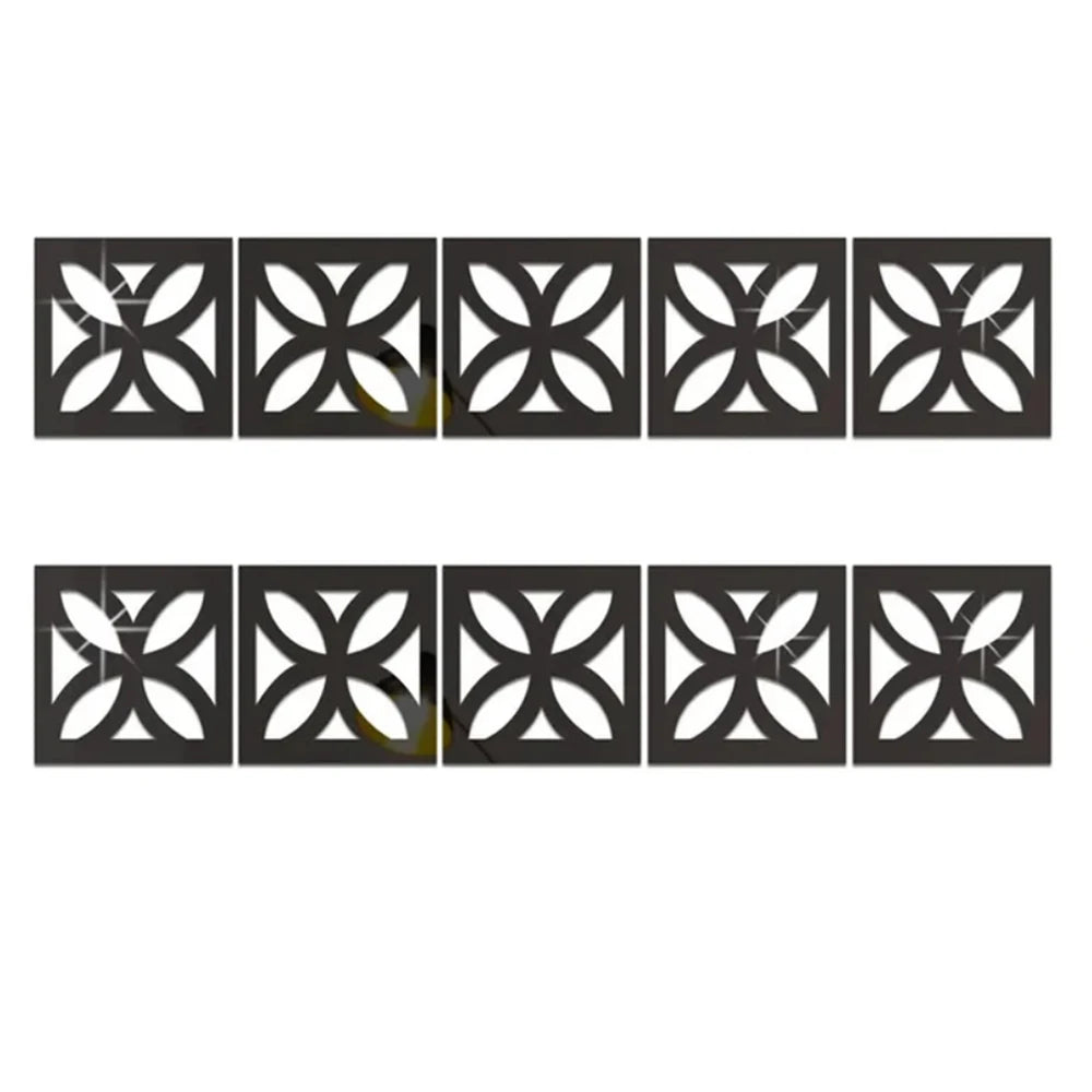 Wall Mirror Sticker with Adhesive for Living Room Bedroom Edge Strip Corner Line Building Border Home Decor