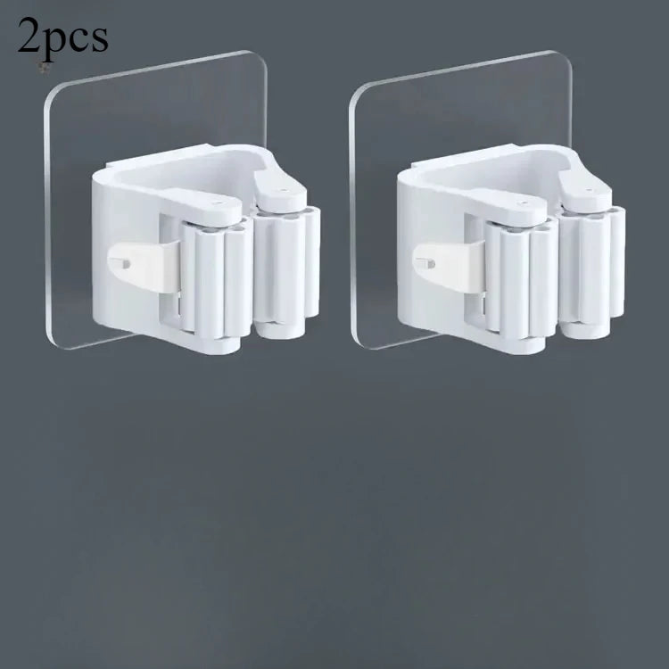 Mop Rack Storage Mop Hook Home Bathroom Wall Shelf Broom Rack Mop Clip Bathroom Accessories