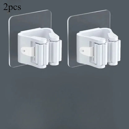 Mop Rack Storage Mop Hook Home Bathroom Wall Shelf Broom Rack Mop Clip Bathroom Accessories