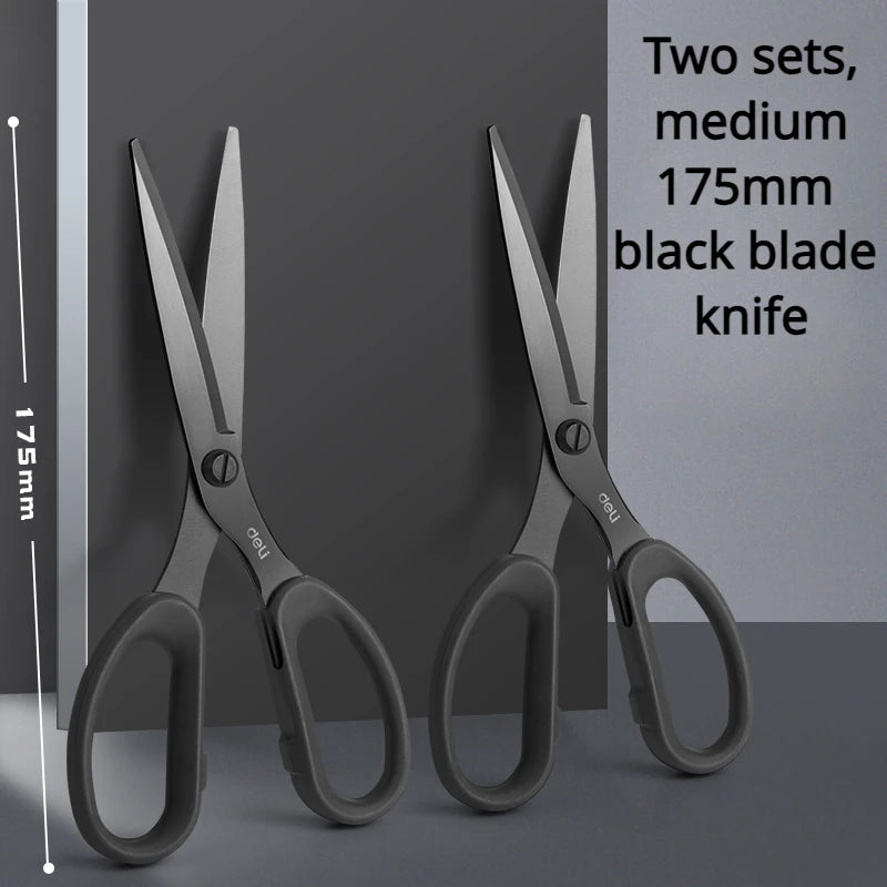 210/175Mm Black Stainless Steel Scissors Business Office Stationery Home Tailor Shears Kitchen Knife Cutter Cutting Tool