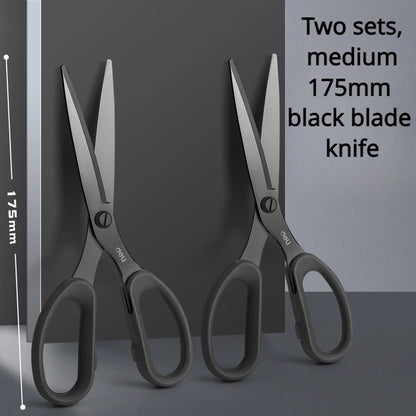 210/175Mm Black Stainless Steel Scissors Business Office Stationery Home Tailor Shears Kitchen Knife Cutter Cutting Tool
