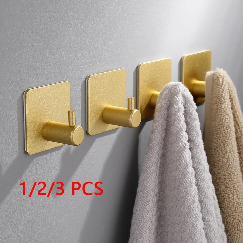 Wall Hook Strong without Drilling Punch Free Clothe Bag Bathroom Door Kitchen Towel Hanger Hooks Home Storage Accessories