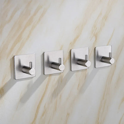 Wall Hook Strong without Drilling Punch Free Clothe Bag Bathroom Door Kitchen Towel Hanger Hooks Home Storage Accessories