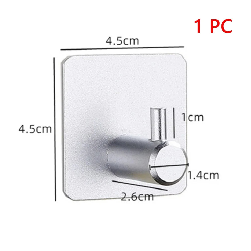 Wall Hook Strong without Drilling Punch Free Clothe Bag Bathroom Door Kitchen Towel Hanger Hooks Home Storage Accessories